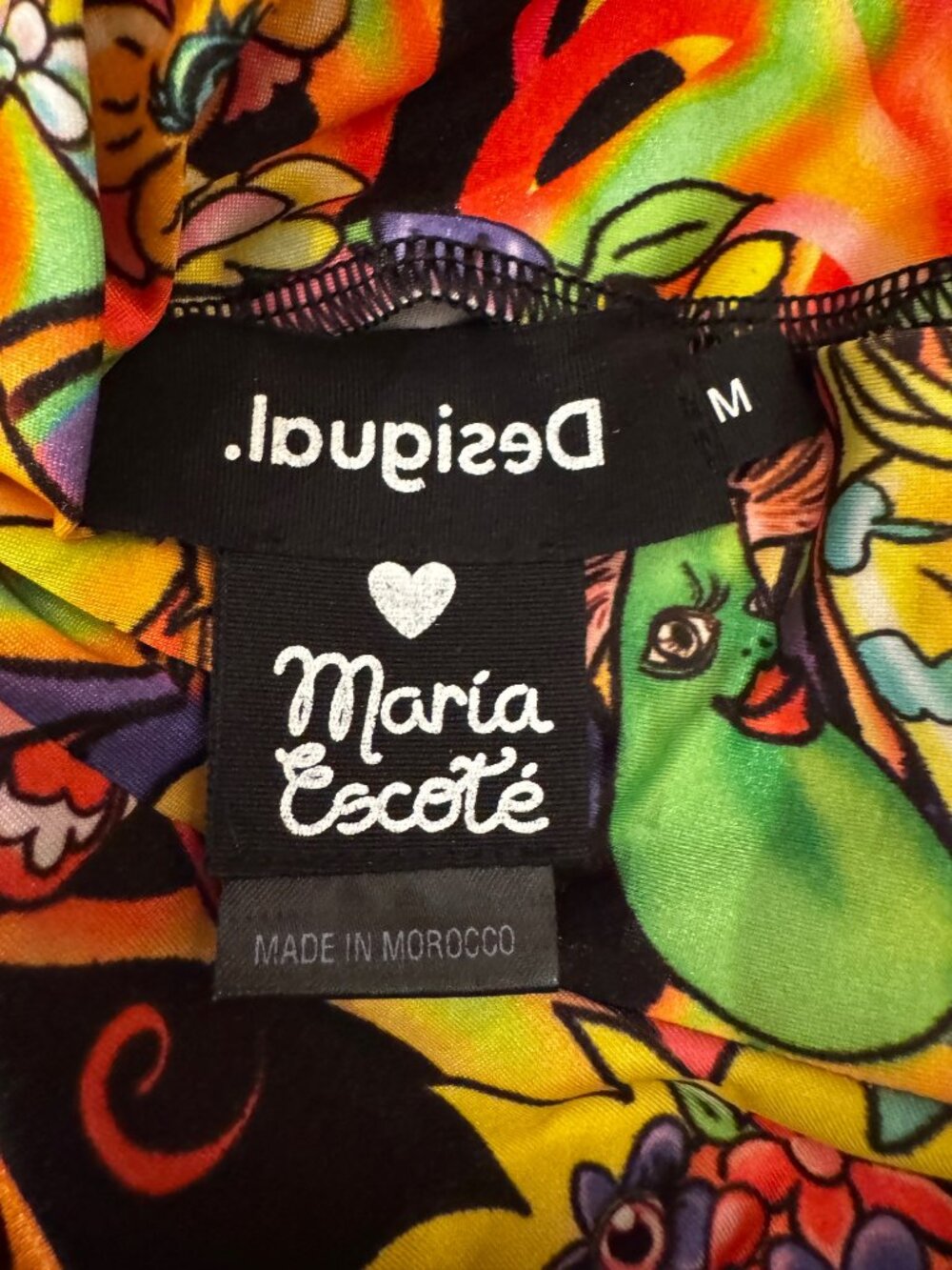 Desigual Collab with Maria Escote Long Sleeve Slim T-shirt - Rare! New - Picture 13 of 15